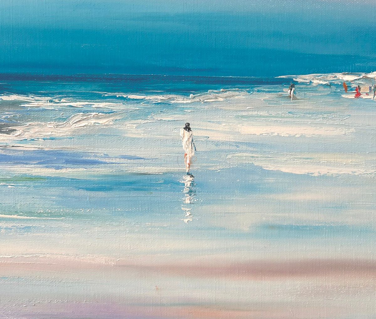 Tableau de PHIL a pour titre Longue plage style figuratif dim : PHILprix:700