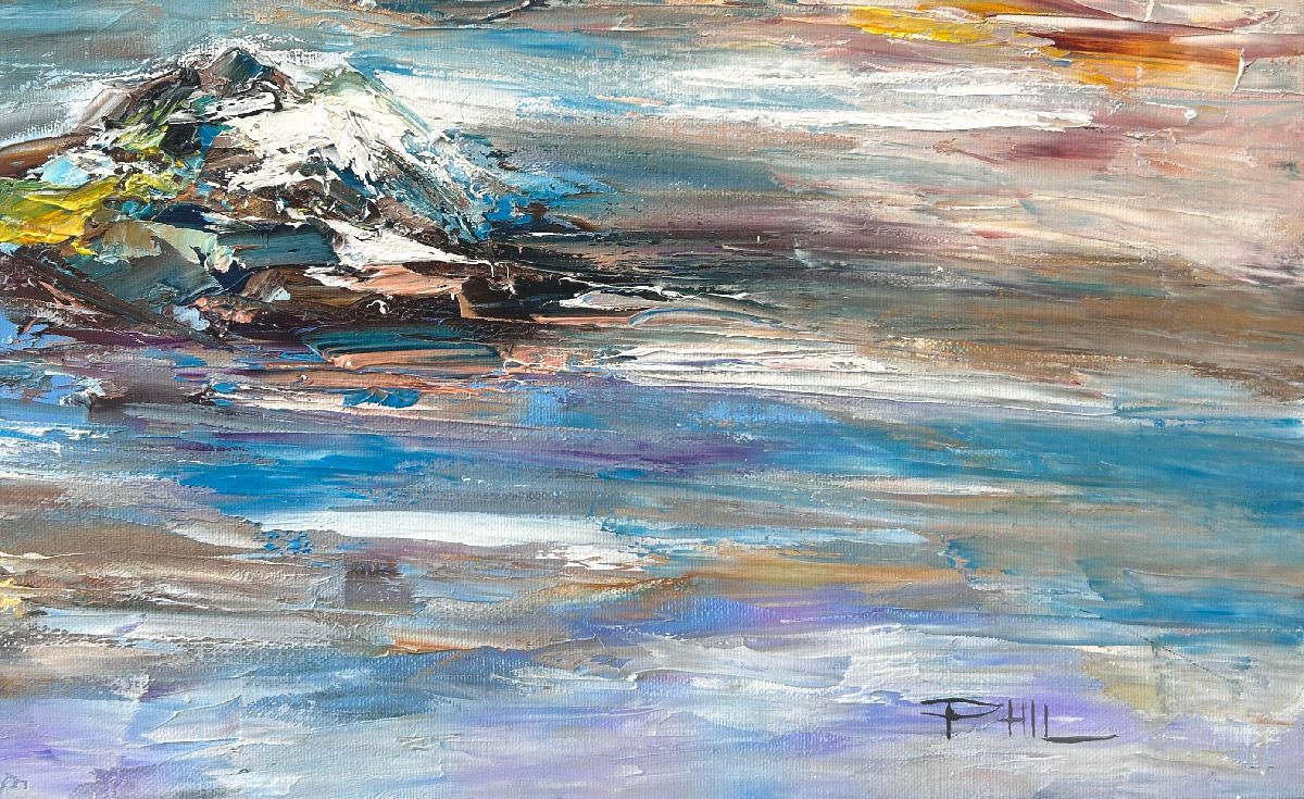 Tableau de PHIL a pour titre Longue plage style figuratif dim : PHILprix:700