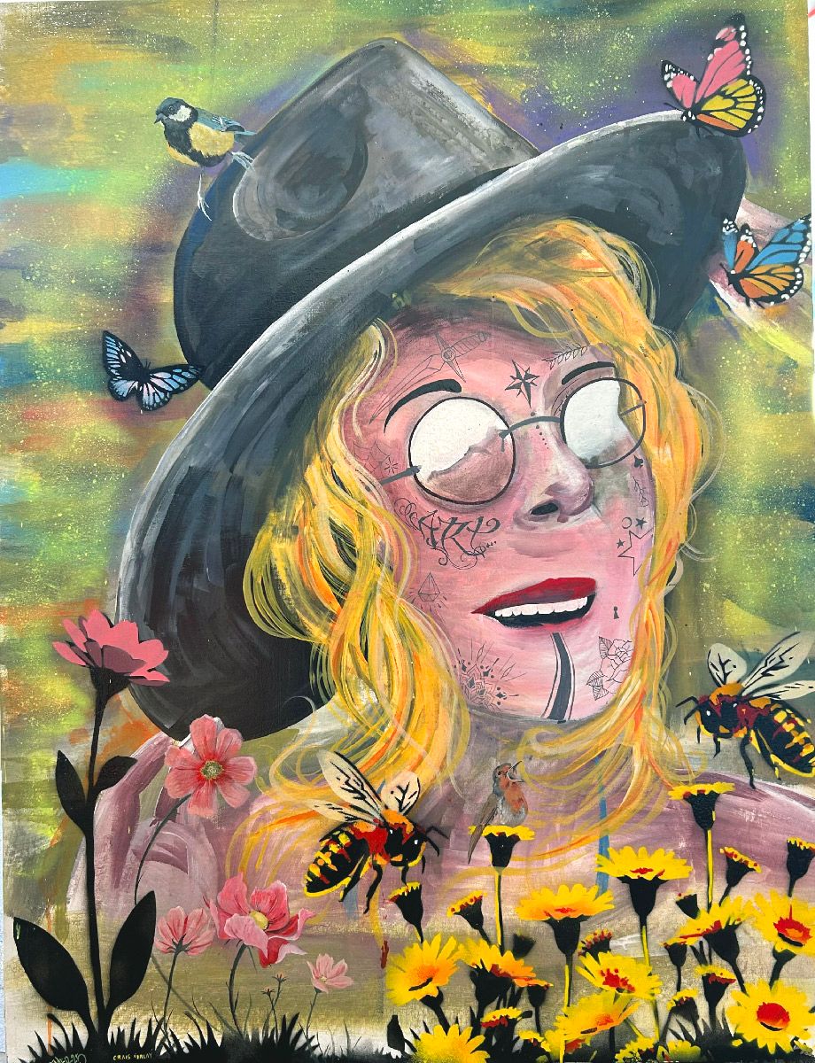 Tableau de Craig & Emer a pour titre Chapeau style graffiti, street art dim : Craig & Emerprix:900