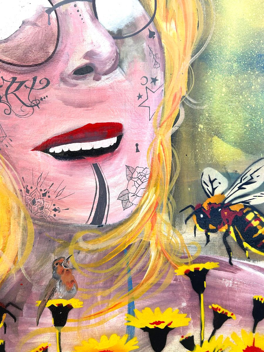 Tableau de Craig & Emer a pour titre Chapeau style graffiti, street art dim : Craig & Emerprix:900