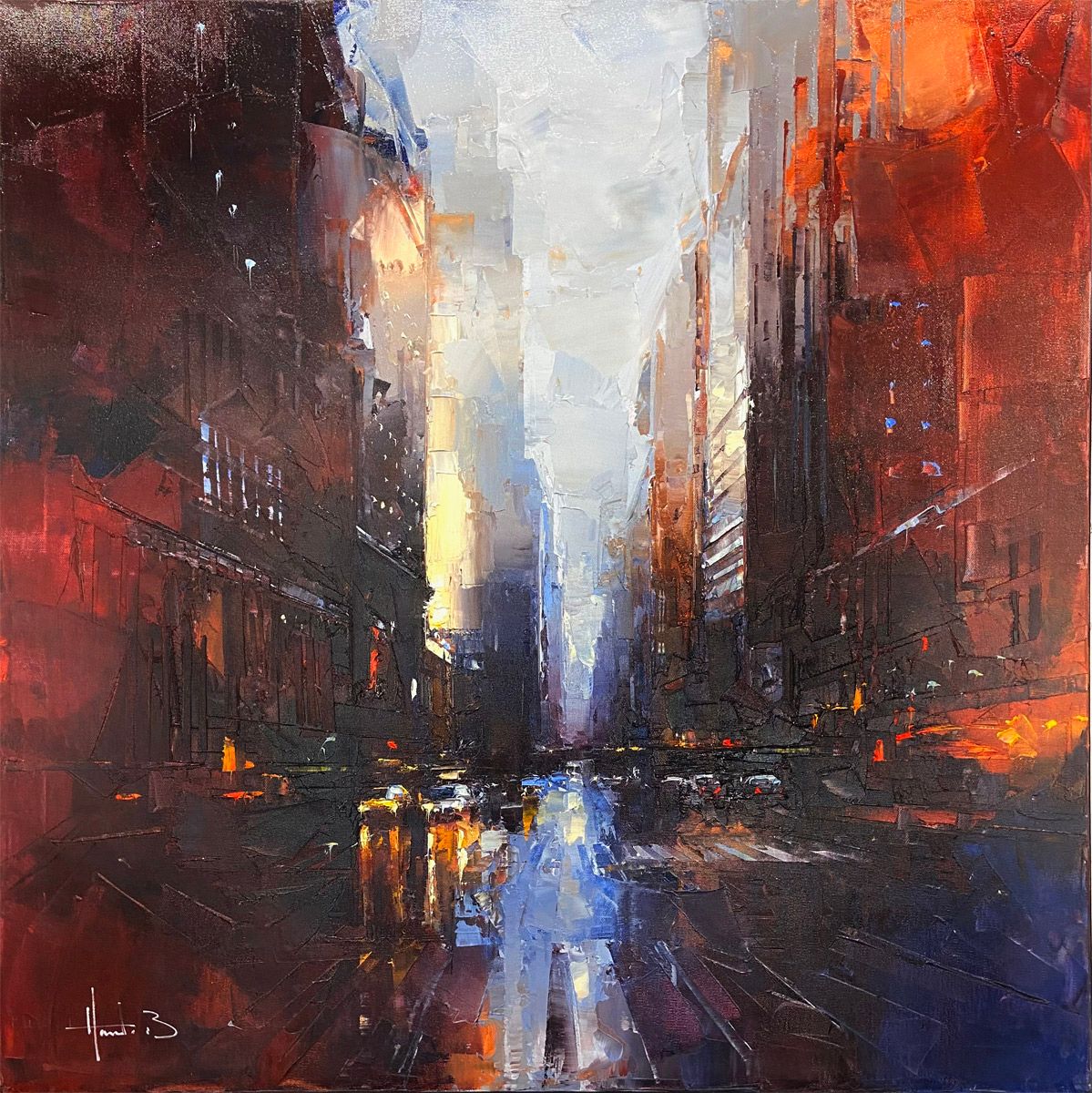 Tableau de BENOIT HAVARD a pour titre New York 42 NR Street style abstrait dim : BENOIT HAVARDprix:2125