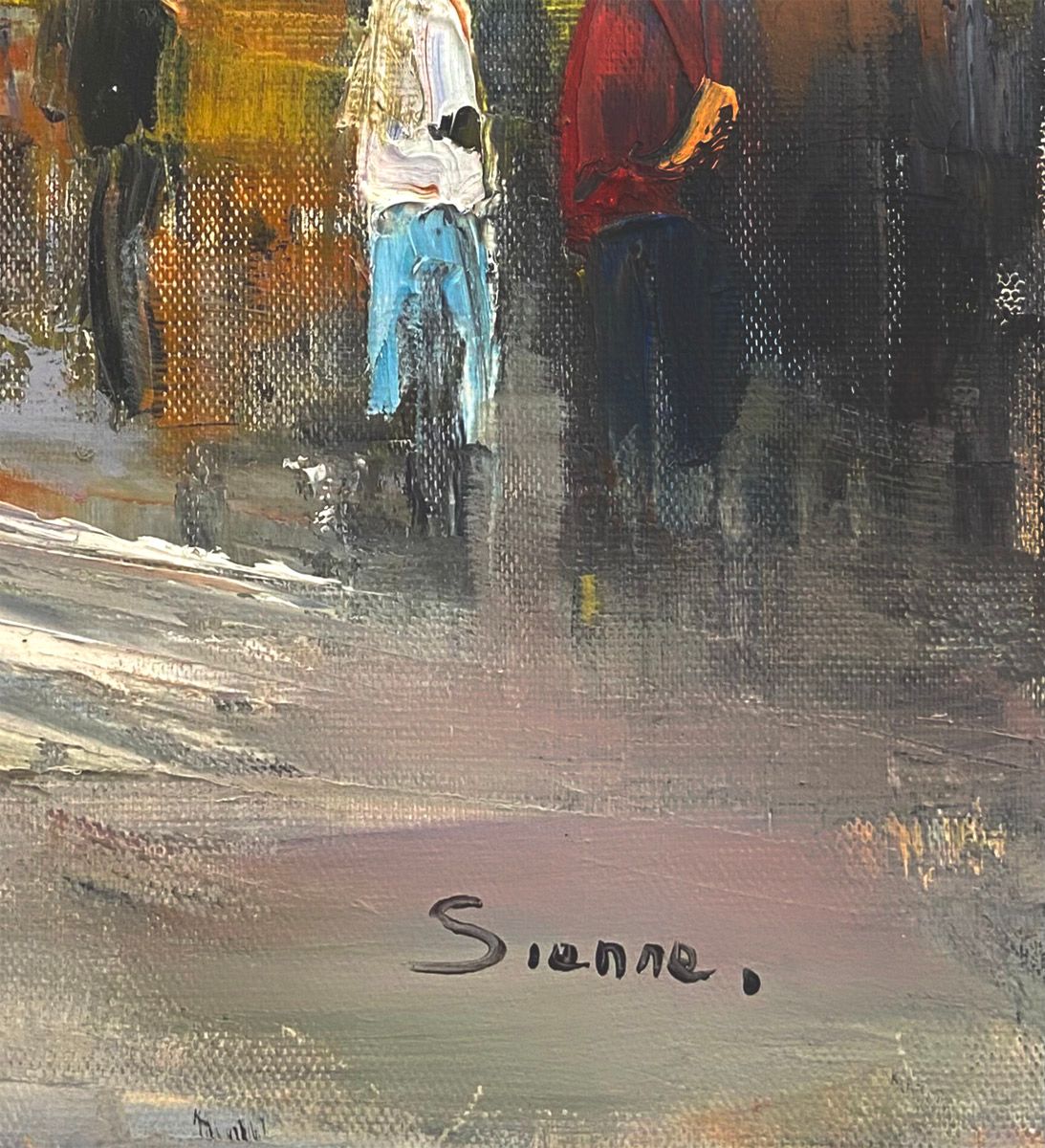 Tableau de BENOIT HAVARD a pour titre New-York sous la brume style abstrait dim : BENOIT HAVARDprix:2500