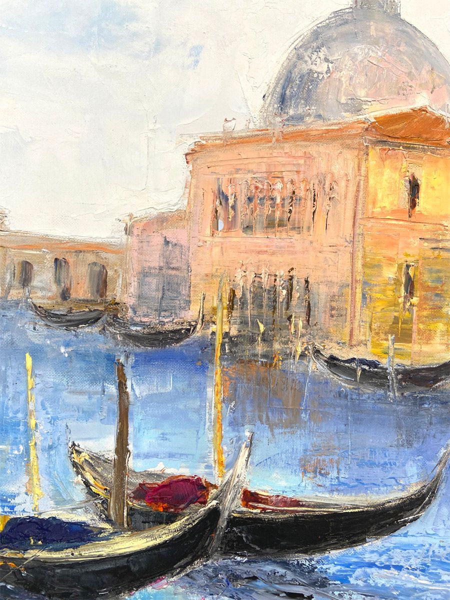 Tableau de BENOIT HAVARD a pour titre Venise le grand canal style abstrait dim : BENOIT HAVARDprix:1600