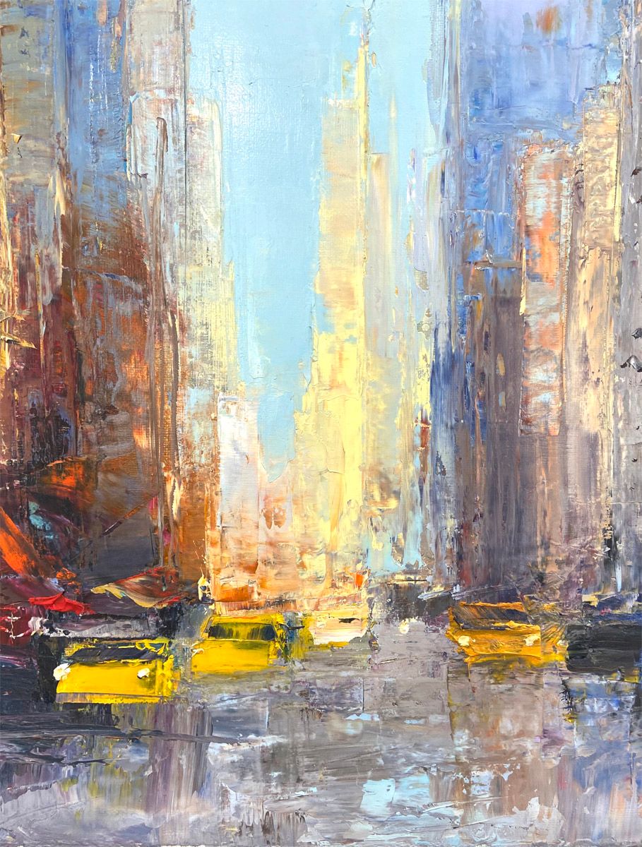 Tableau de BENOIT HAVARD a pour titre New York Immersion style abstrait dim : BENOIT HAVARDprix:2500