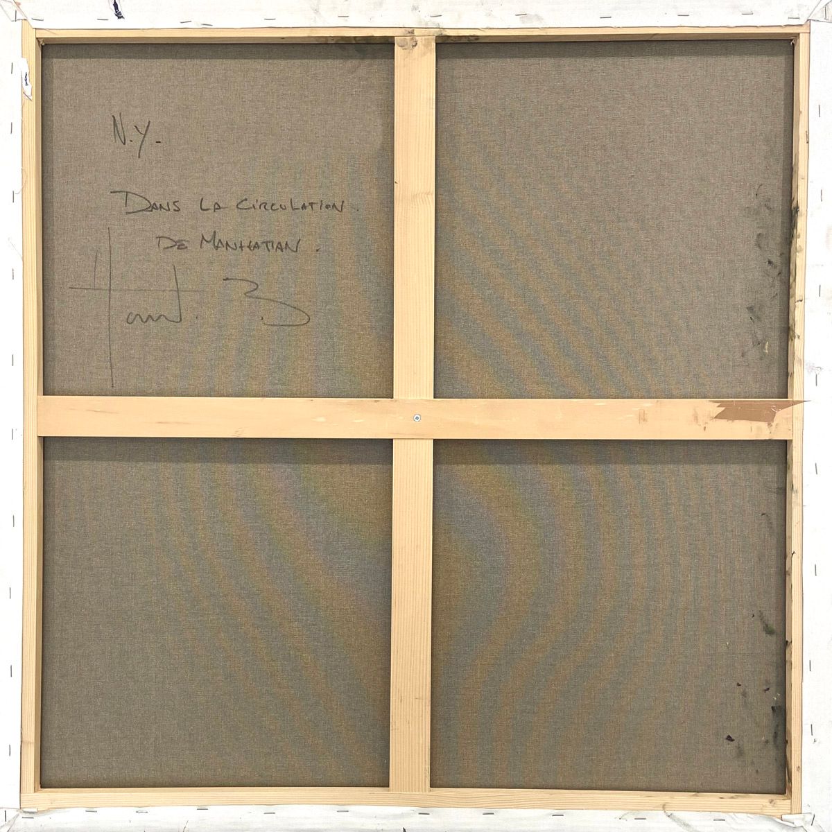 Tableau de BENOIT HAVARD a pour titre NY - dans la circulation de Manhattan style abstrait dim : BENOIT HAVARDprix:2125