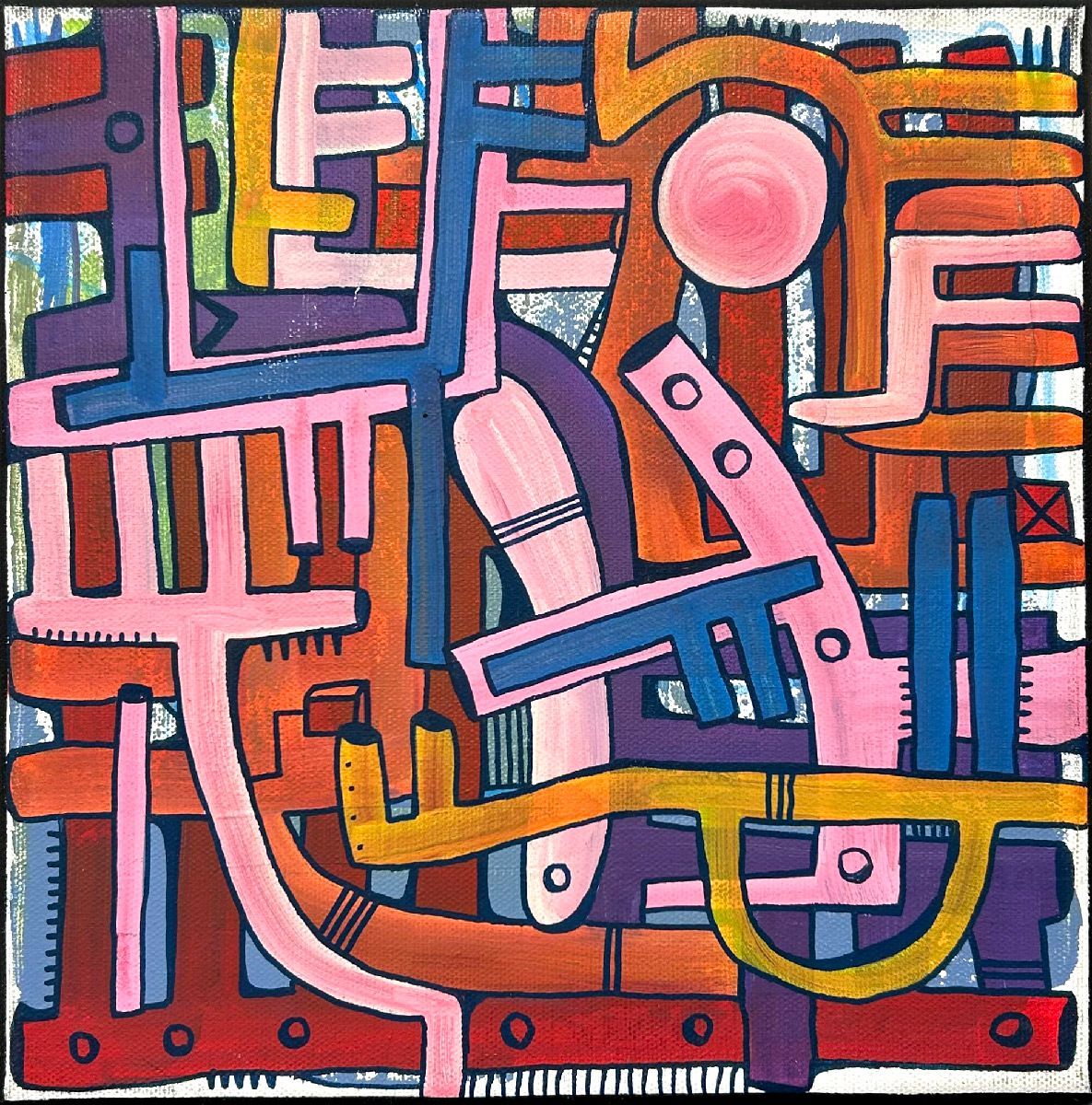 Tableau de TAREK a pour titre Geometric style street art dim : TAREKprix:250