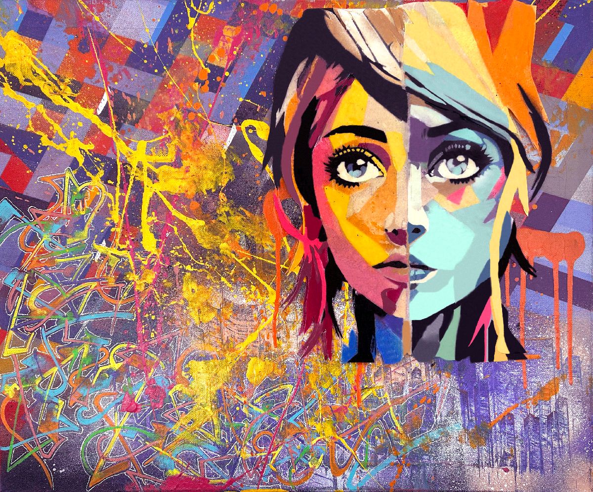 Tableau de Craig & Emer a pour titre Souvenir style graffiti, street art dim : Craig & Emerprix:390