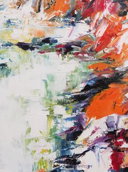 Tableau de PHIL a pour titre Calanques des Pins style abstrait dim : PHILprix:700