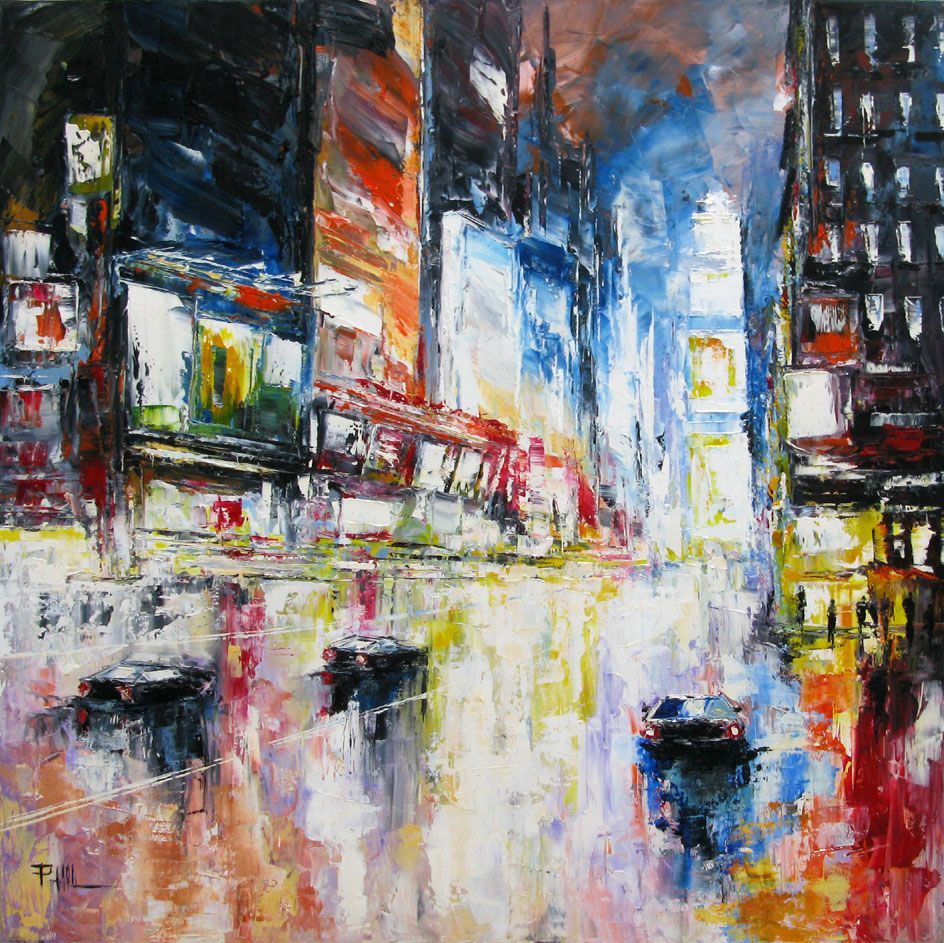 Tableau de PHIL a pour titre Timesquare style figuratif dim : PHILprix:700