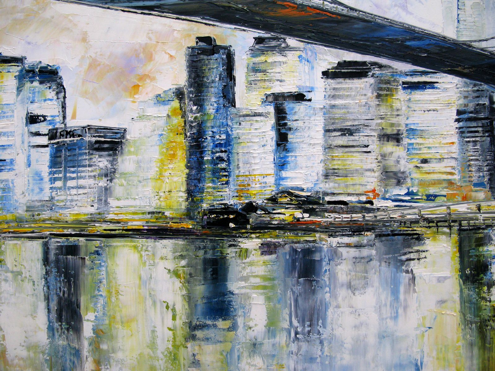 Tableau de PHIL a pour titre Brooklyn bridge style figuratif dim : PHILprix:700