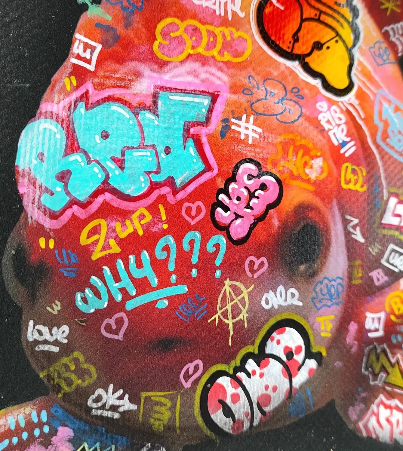 Editions d'art de BLACH a pour titre Poisson Rouge style graffiti, street art dim : BLACHprix:90