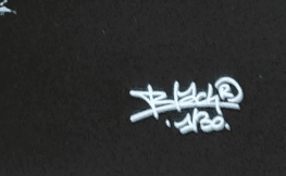 Editions d'art de BLACH a pour titre Poisson Rouge style graffiti, street art dim : BLACHprix:90