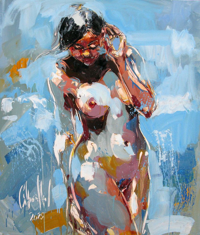 Tableau de OLENA SINIUHINA a pour titre Poline style figuratif dim : OLENA SINIUHINAprix:800