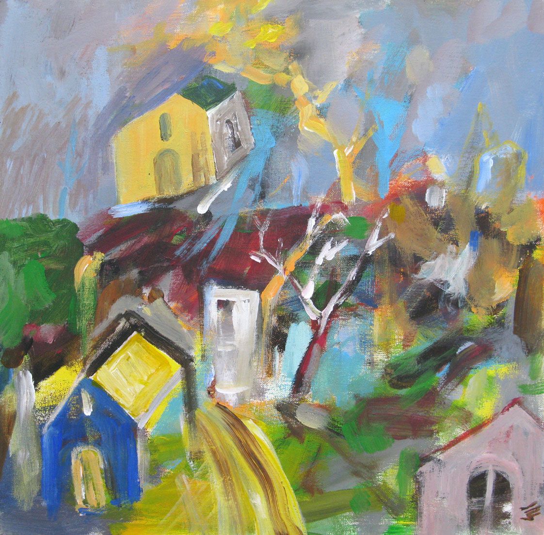 Tableau de IVAN TZONEV a pour titre Pontoise-2 style figuratif dim : IVAN TZONEVprix:300
