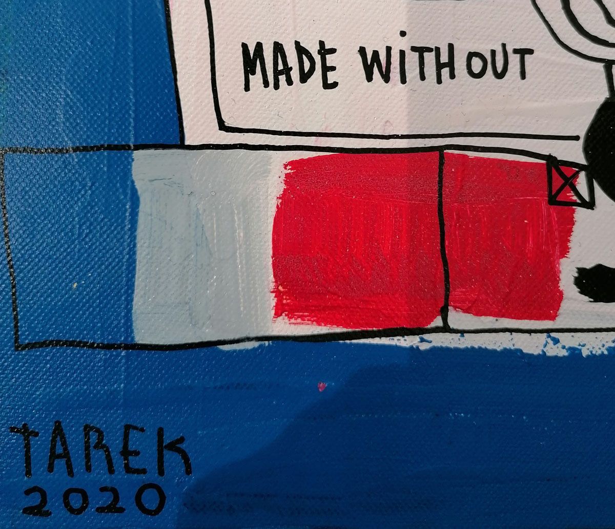 Tableau de TAREK a pour titre Pop is Pop Soup style abstrait dim : TAREKprix:450