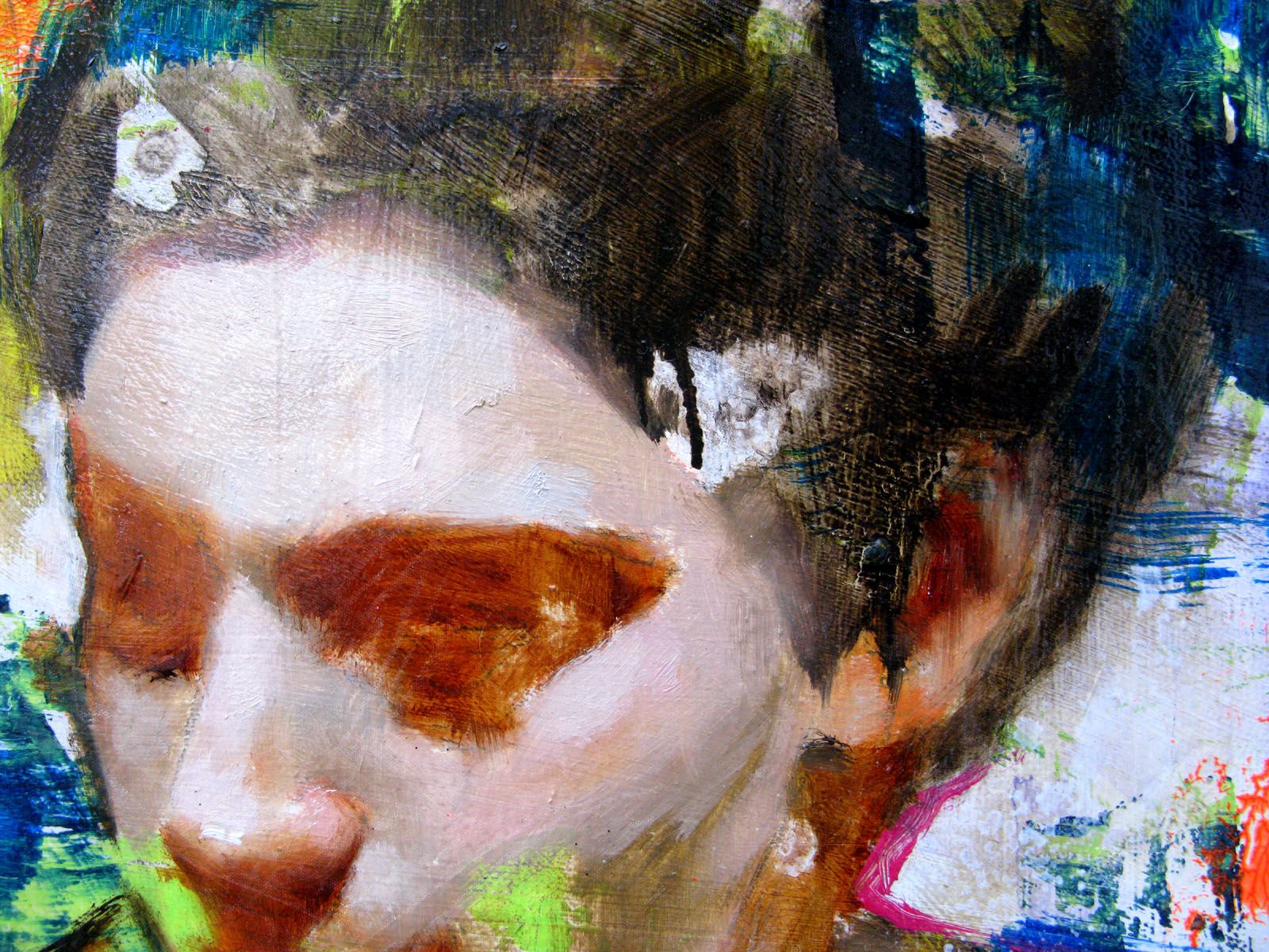 Tableau de NAWEL AUBERT a pour titre Reminiscence I style figuratif dim : NAWEL AUBERTprix:200
