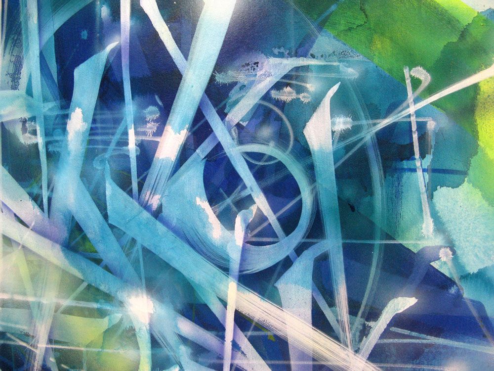 Tableau de EL GATO S. a pour titre Quantic Laguna Hills style graffiti, street art dim : EL GATO S.prix:2200