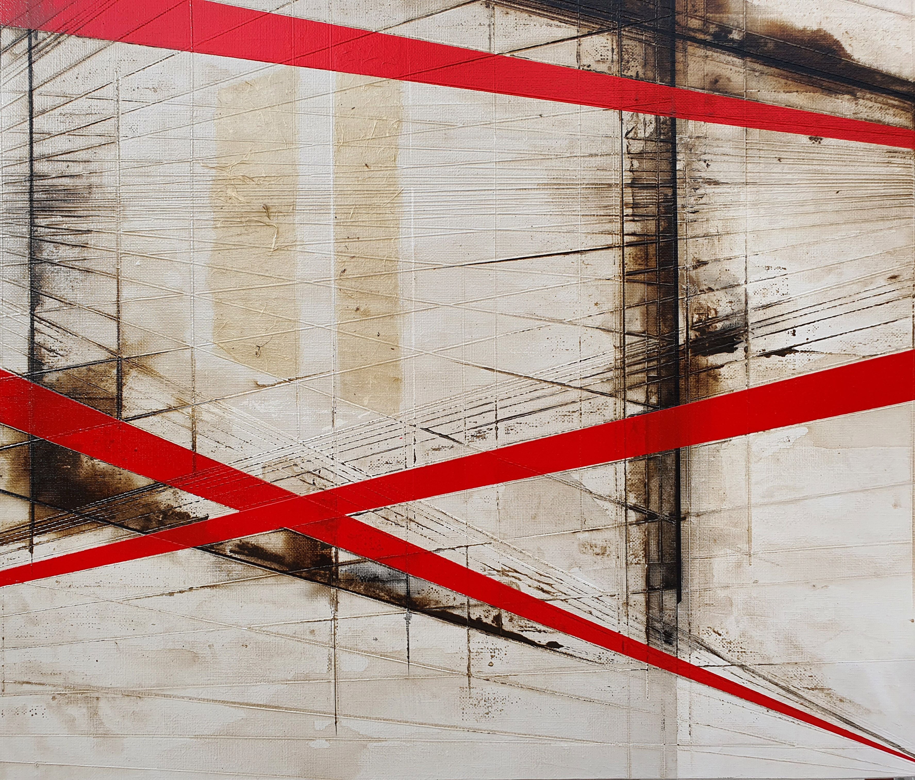 Tableau de LUDOVIC MERCHER a pour titre RAYS style abstrait dim : LUDOVIC MERCHERprix:750