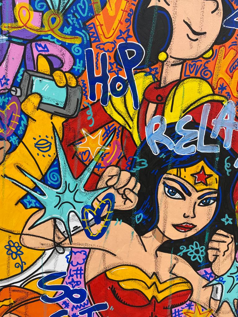 Tableau de RICO SAB a pour titre Girl Power #1 style street pop art dim : RICO SABprix:950