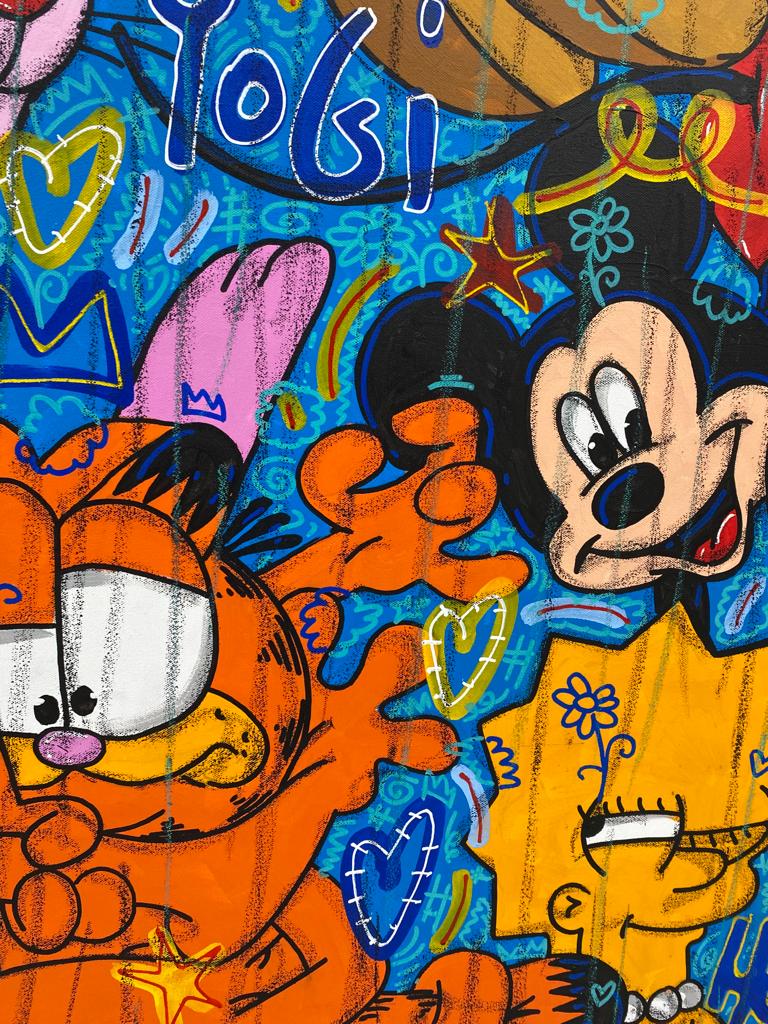Tableau de RICO SAB a pour titre Yogi x Yoga style street pop art dim : RICO SABprix:950