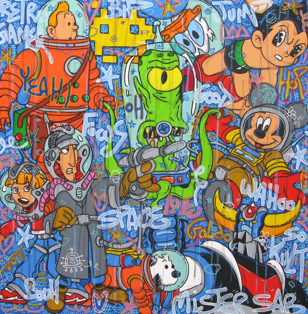 Tableau de RICO SAB a pour titre RETRO SPACE style no dim : RICO SABprix: