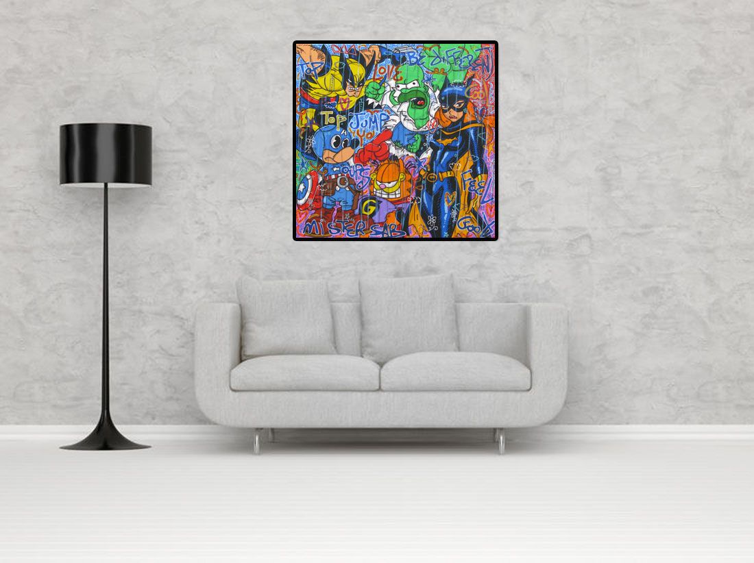 Tableau de RICO SAB a pour titre BE DIFFERENT style graphique dim : RICO SABprix:950
