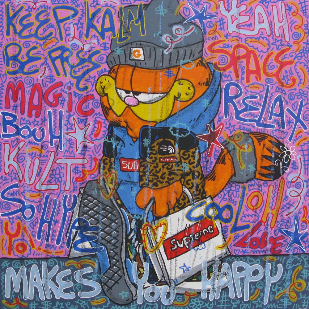 Tableau de RICO SAB a pour titre KEEP KALM BE SUPREME style graphique dim : RICO SABprix:600