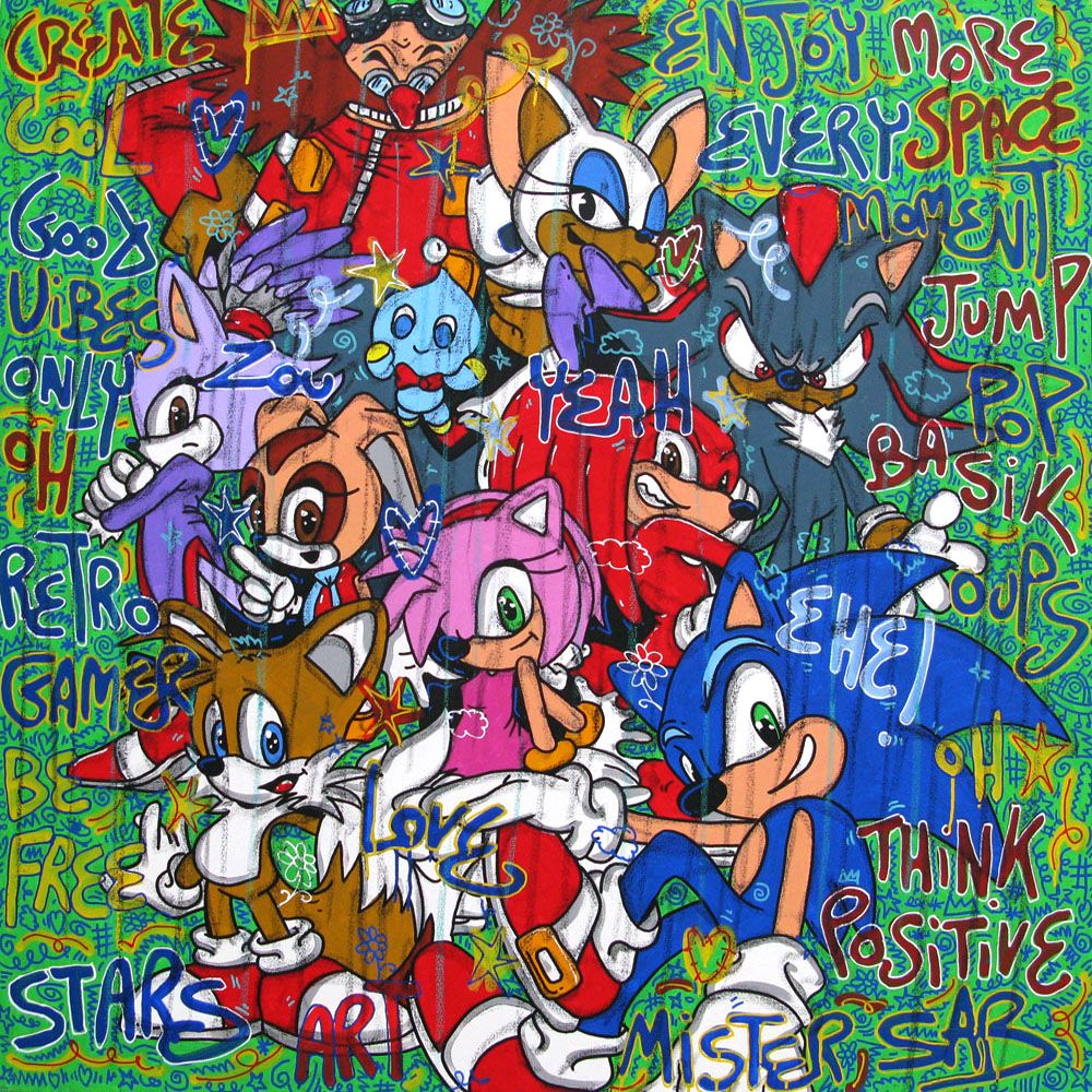 Tableau de RICO SAB a pour titre HEY SONIC style figuratif dim : RICO SABprix:1350