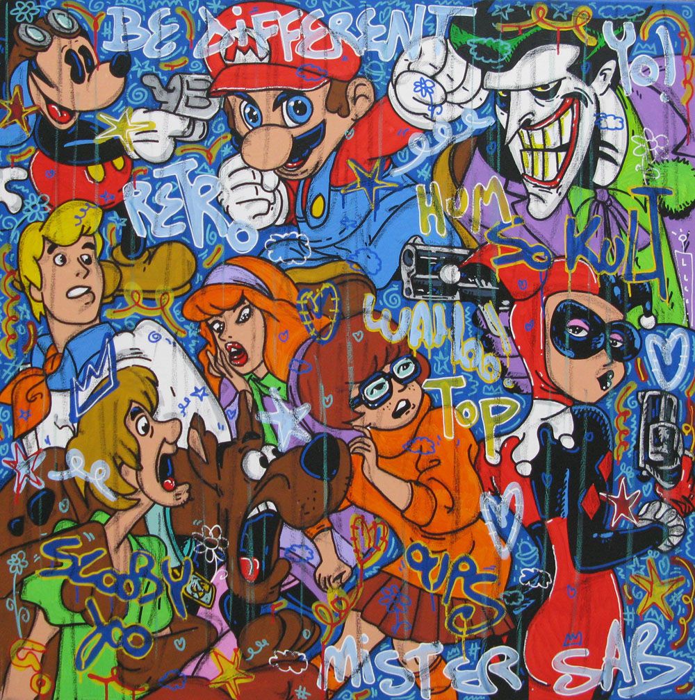 Tableau de RICO SAB a pour titre SCOOBY DOO style graphique dim : RICO SABprix:950