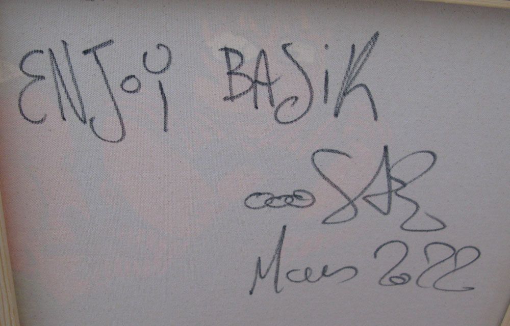 Tableau de RICO SAB a pour titre ENJOY BASIK style street pop art dim : RICO SABprix:950