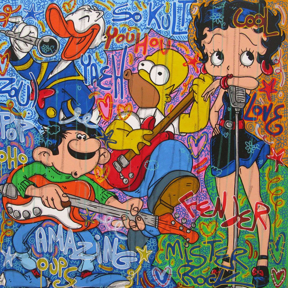 Tableau de RICO SAB a pour titre SO KULT YEAH style graphique dim : RICO SABprix:950