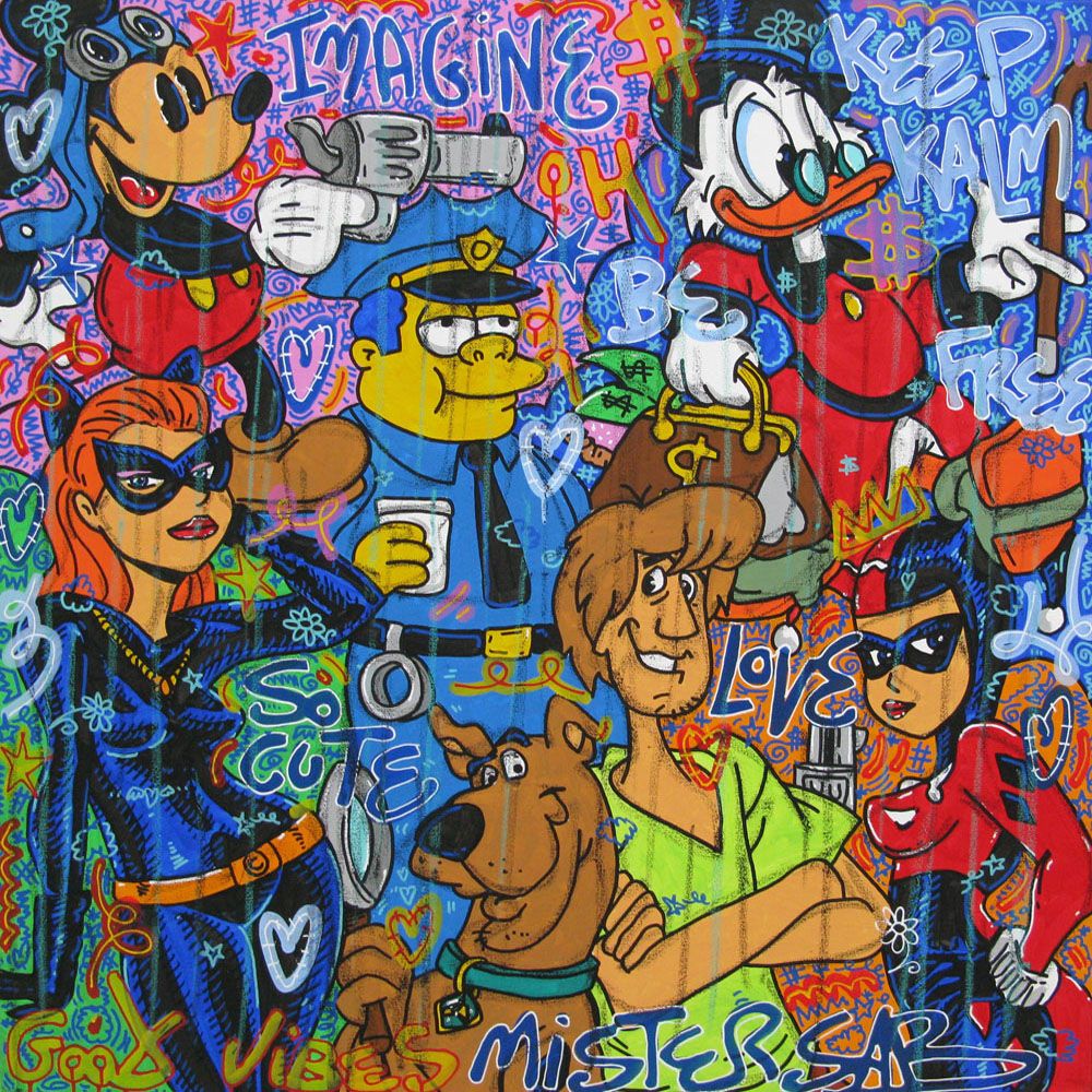 Tableau de RICO SAB a pour titre KEEP KALM style street pop art dim : RICO SABprix:950