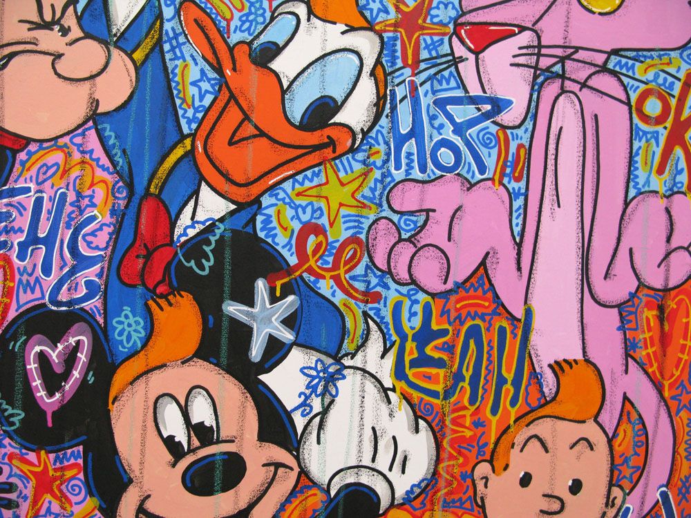 Tableau de RICO SAB a pour titre MISTER TINTIN style street pop art dim : RICO SABprix:950