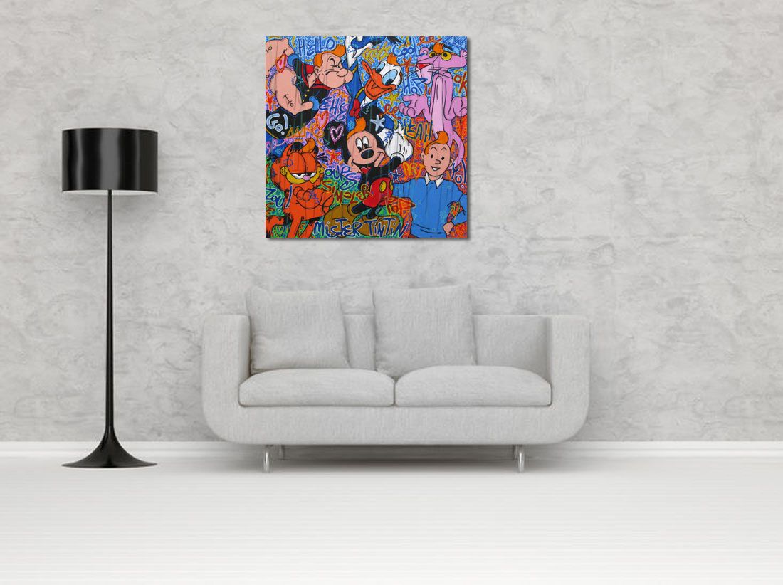 Tableau de RICO SAB a pour titre MISTER TINTIN style street pop art dim : RICO SABprix:950