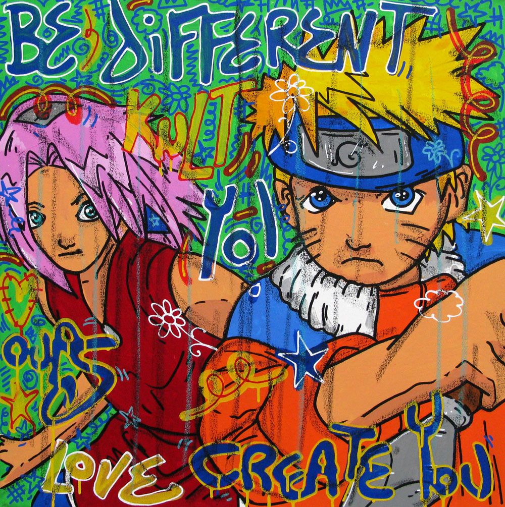 Tableau de RICO SAB a pour titre BE DIFFERENT style graphique dim : RICO SABprix:320