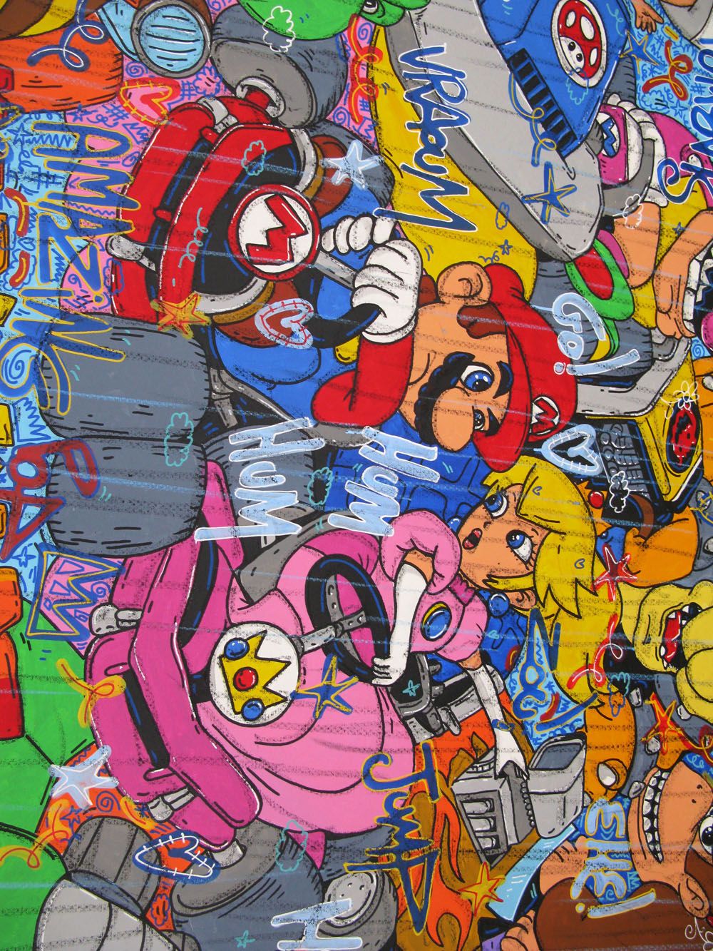 Tableau de RICO SAB a pour titre MARIO KART style street pop art dim : RICO SABprix:2200