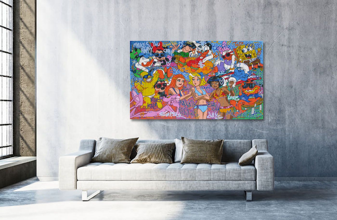 Tableau de RICO SAB a pour titre SIMPLE DAYS style graphique dim : RICO SABprix:2200