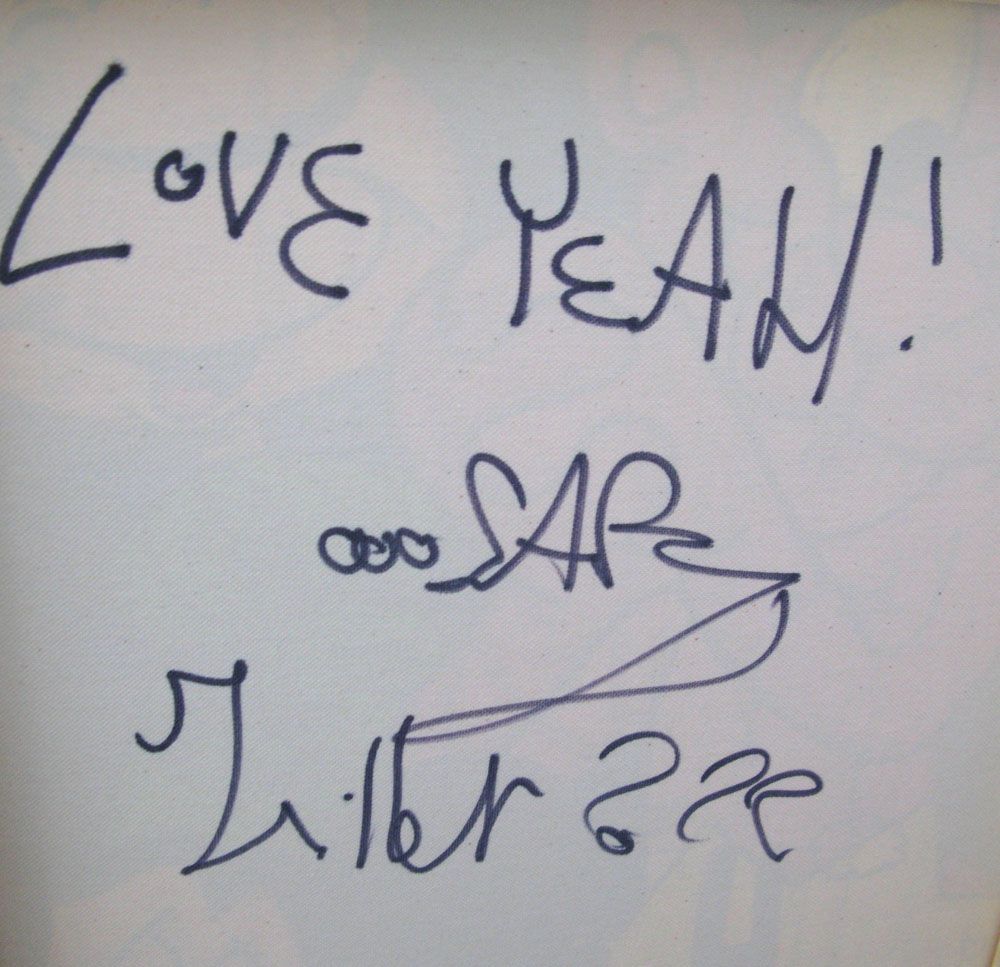 Tableau de RICO SAB a pour titre LOVE YEAH ! style street pop art dim : RICO SABprix:900