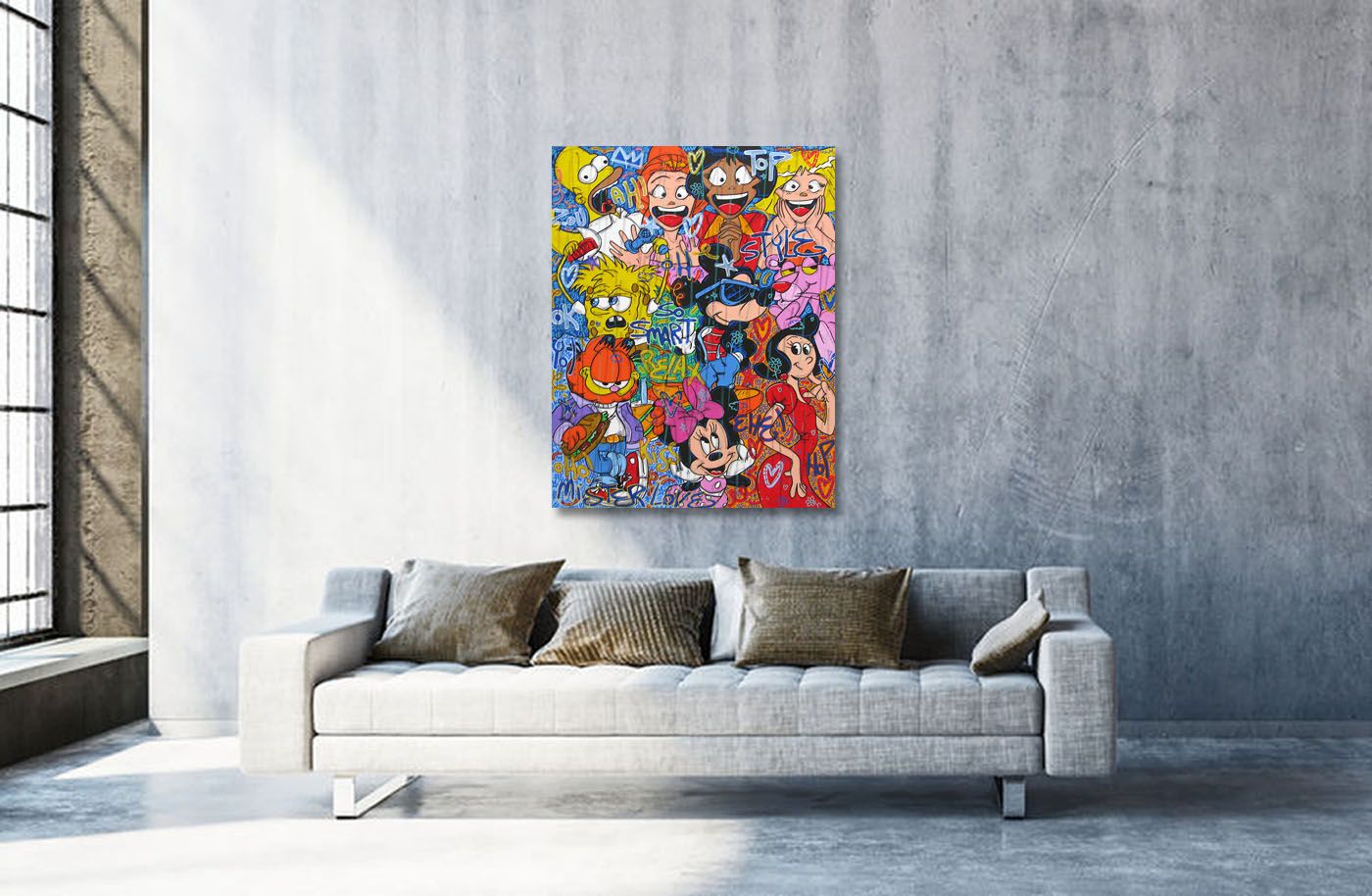 Tableau de RICO SAB a pour titre RELAX LOVE style graphique dim : RICO SABprix:1350