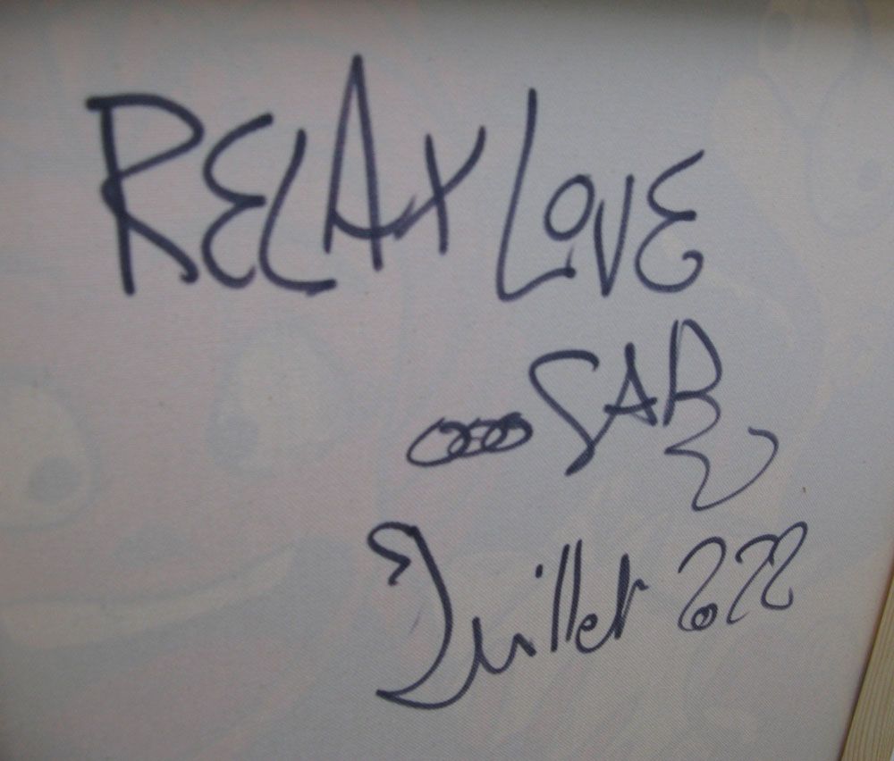 Tableau de RICO SAB a pour titre RELAX LOVE style graphique dim : RICO SABprix:1350