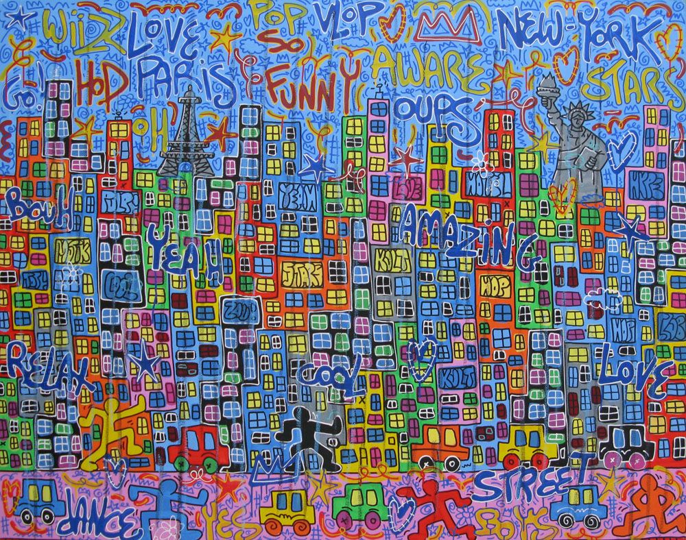 Tableau de RICO SAB a pour titre WALKMAN style street pop art dim : RICO SABprix:1650