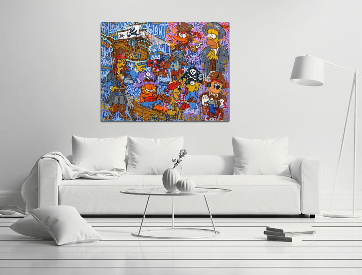 Tableau de RICO SAB a pour titre HEY JACK RELAX style street pop art dim : RICO SABprix:1650