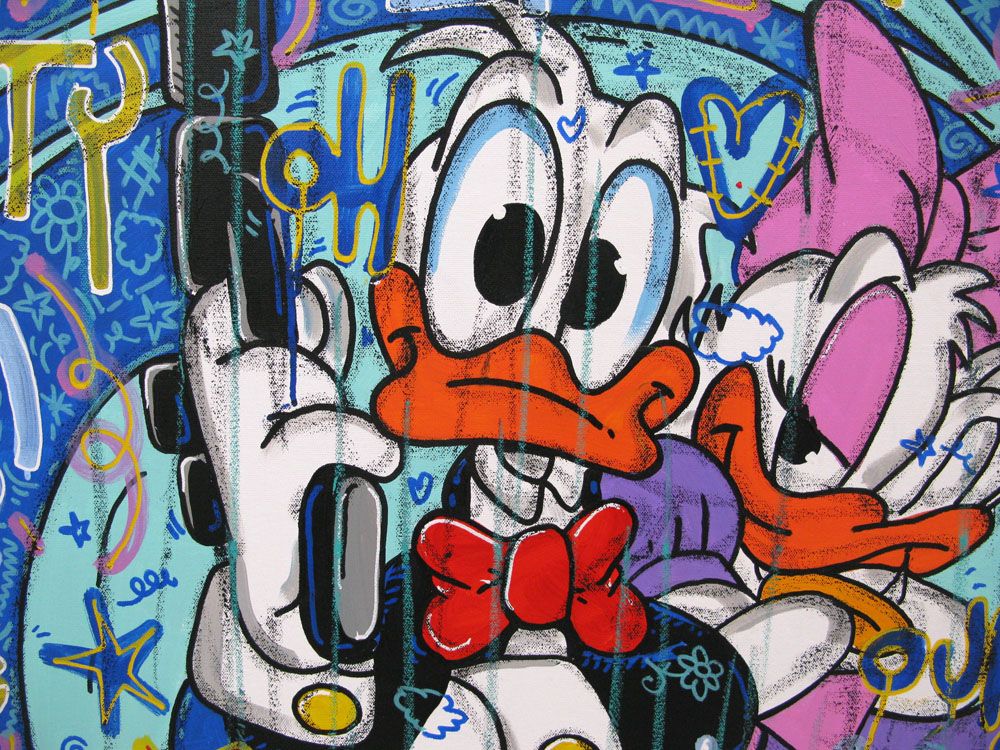Tableau de RICO SAB a pour titre OH JAMES style street pop art dim : RICO SABprix:600