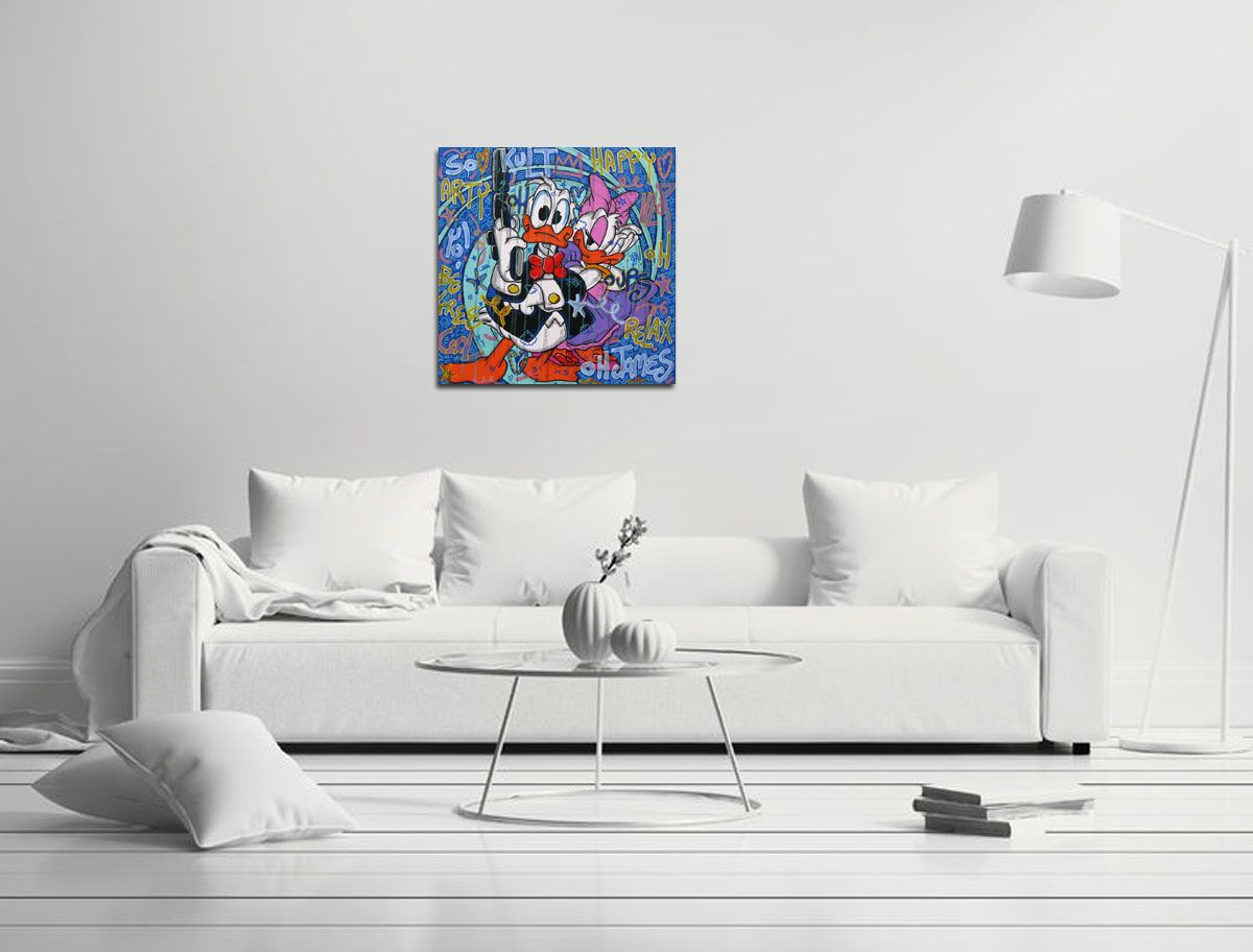 Tableau de RICO SAB a pour titre OH JAMES style street pop art dim : RICO SABprix:600