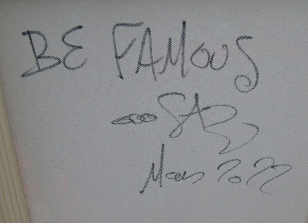 Tableau de RICO SAB a pour titre BE FAMOUS style street pop art dim : RICO SABprix:600