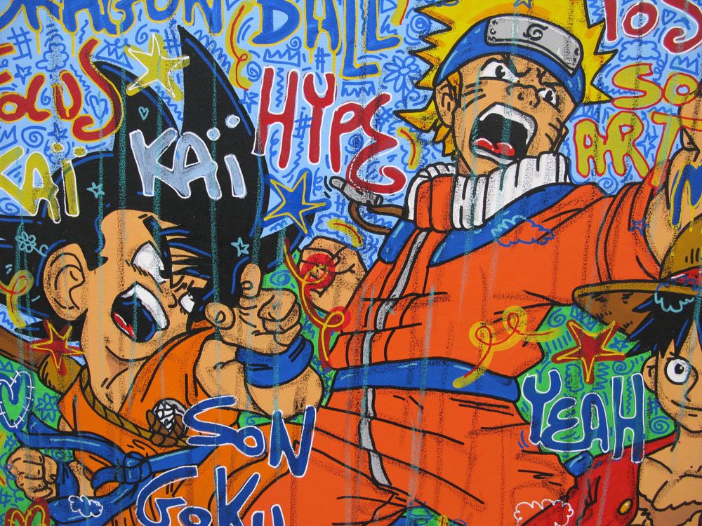 Tableau de RICO SAB a pour titre MANGA HYPE style street pop art dim : RICO SABprix:950