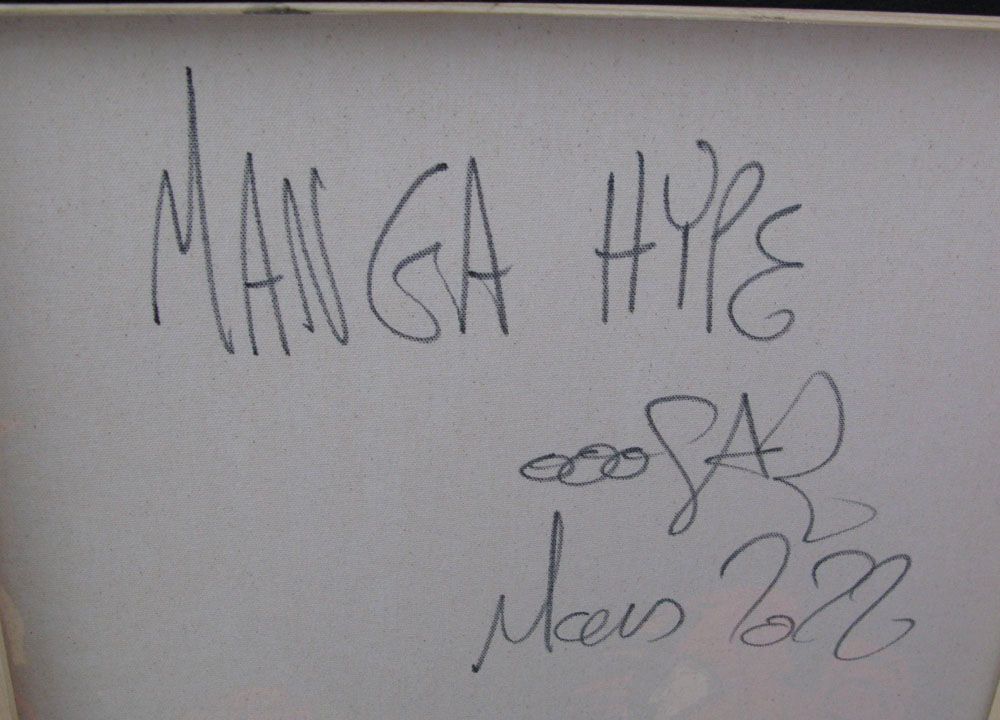 Tableau de RICO SAB a pour titre MANGA HYPE style street pop art dim : RICO SABprix:950