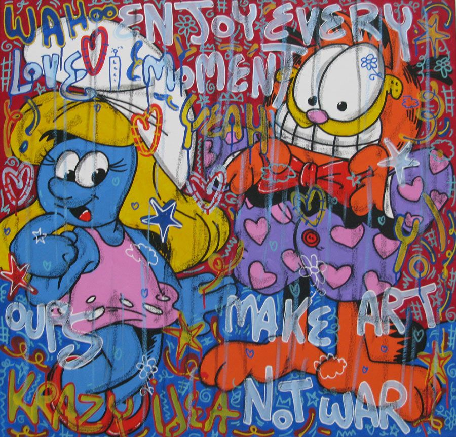 Tableau de RICO SAB a pour titre ENJOY EVERY MOMENT style no dim : RICO SABprix:600