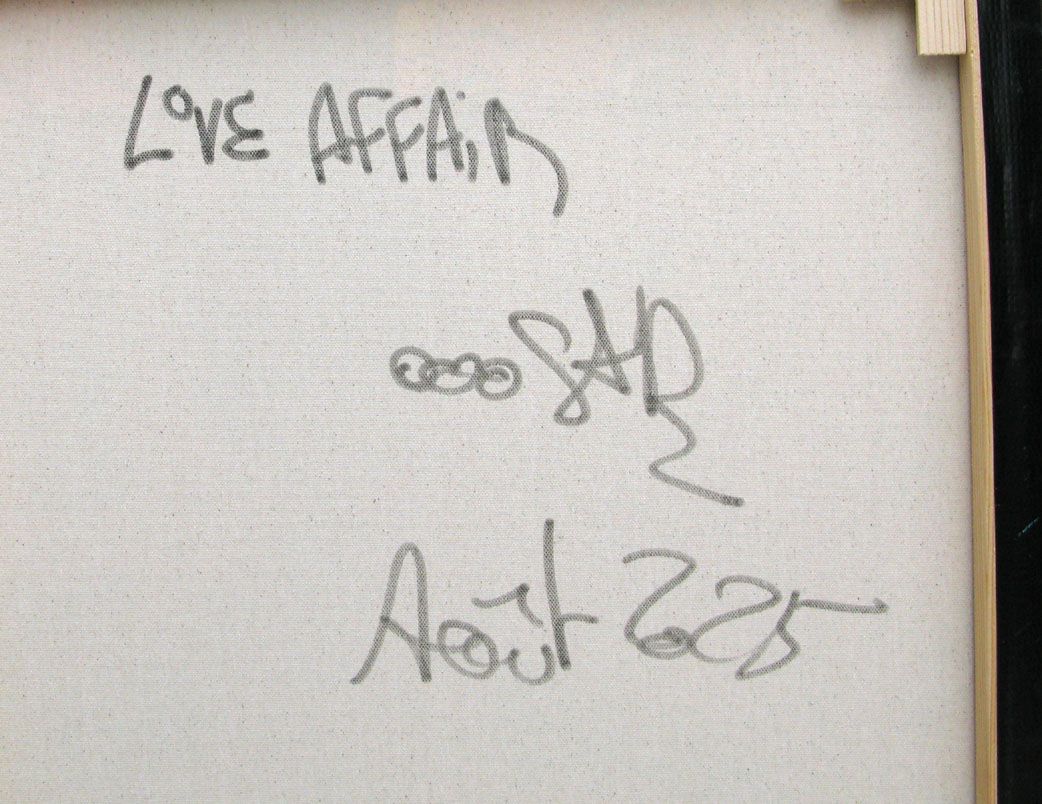 Tableau de RICO SAB a pour titre Love affair style street pop art, street art dim : RICO SABprix:950