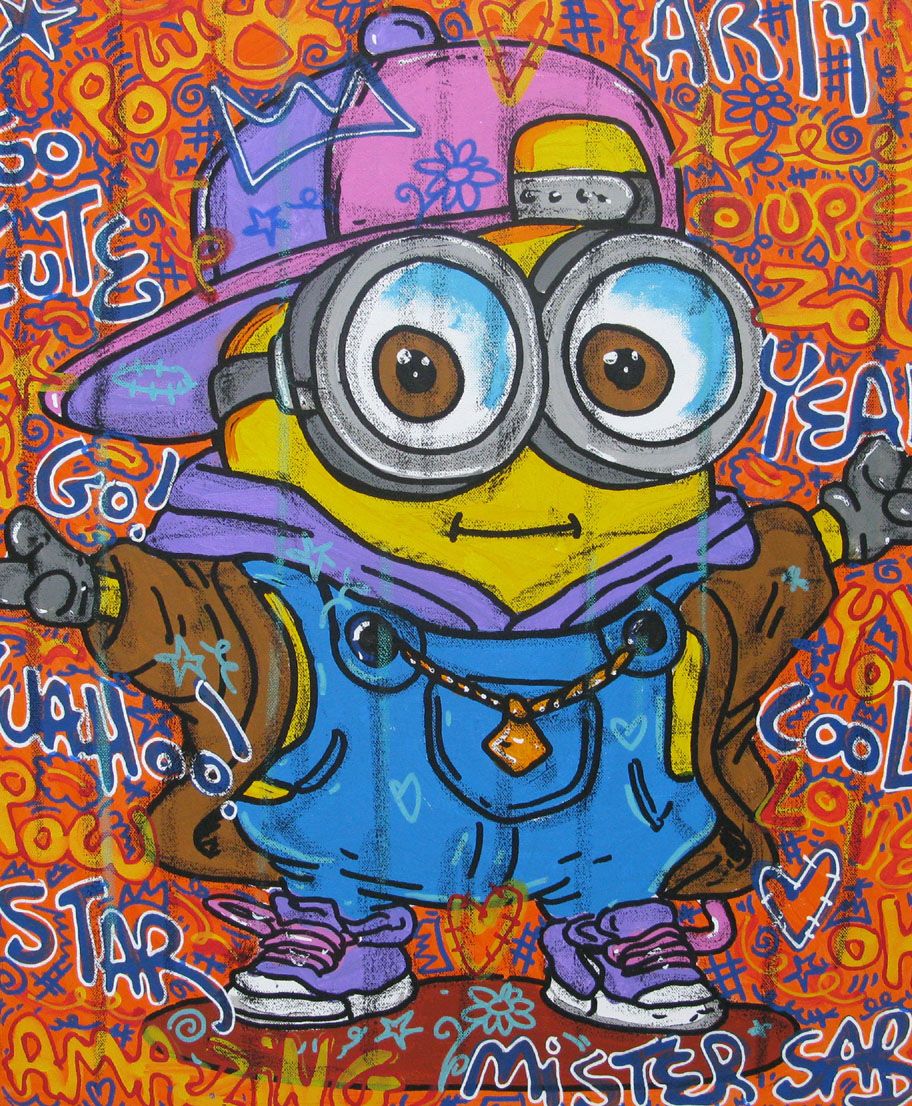 Tableau de RICO SAB a pour titre So cute be Mignon style figuratif dim : RICO SABprix:290